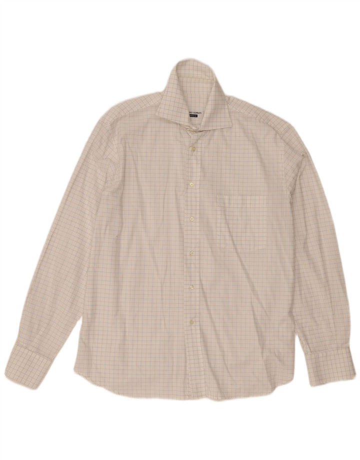 Luciano Soprani Chemise Homme Grand Carreau Blanc