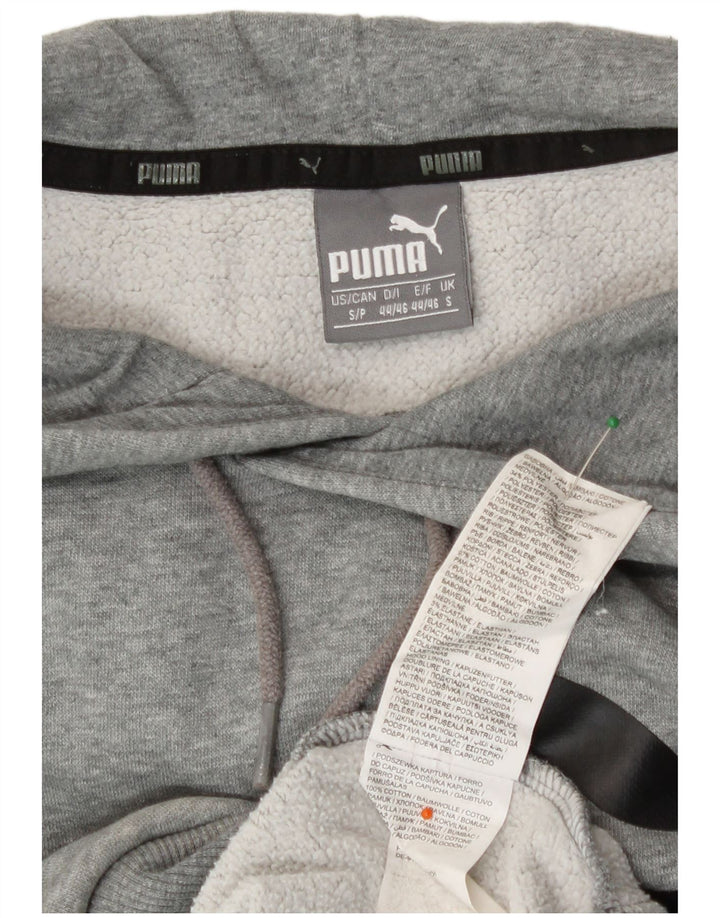 Puma Pull à capuche graphique homme petit gris chiné en coton