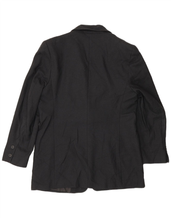 Marks & Spencer Veste blazer à 1 bouton pour femme UK 16 Grande laine noire