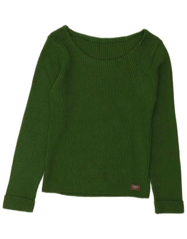 Guess Pull col bateau pour femme UK 8 Small Vert