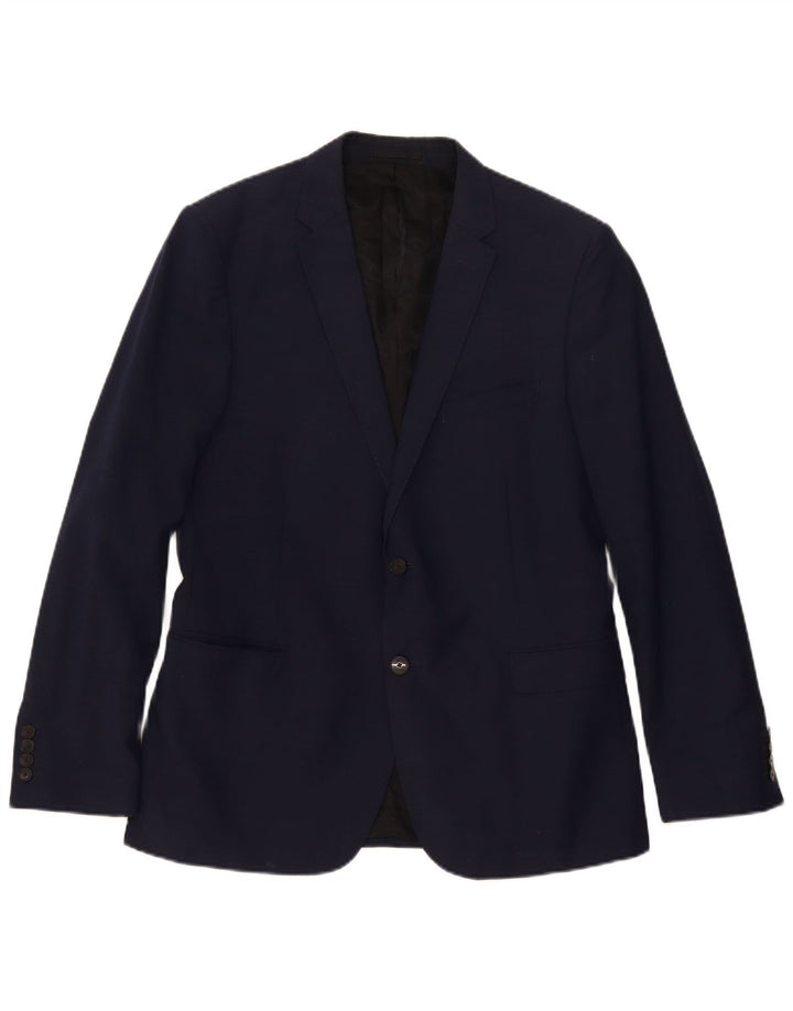 John Lewis Veste blazer à 2 boutons pour homme UK 38 en laine bleu marine moyen
