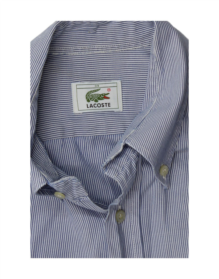 LACOSTE Chemise homme Taille 39 Bleu moyen à fines rayures