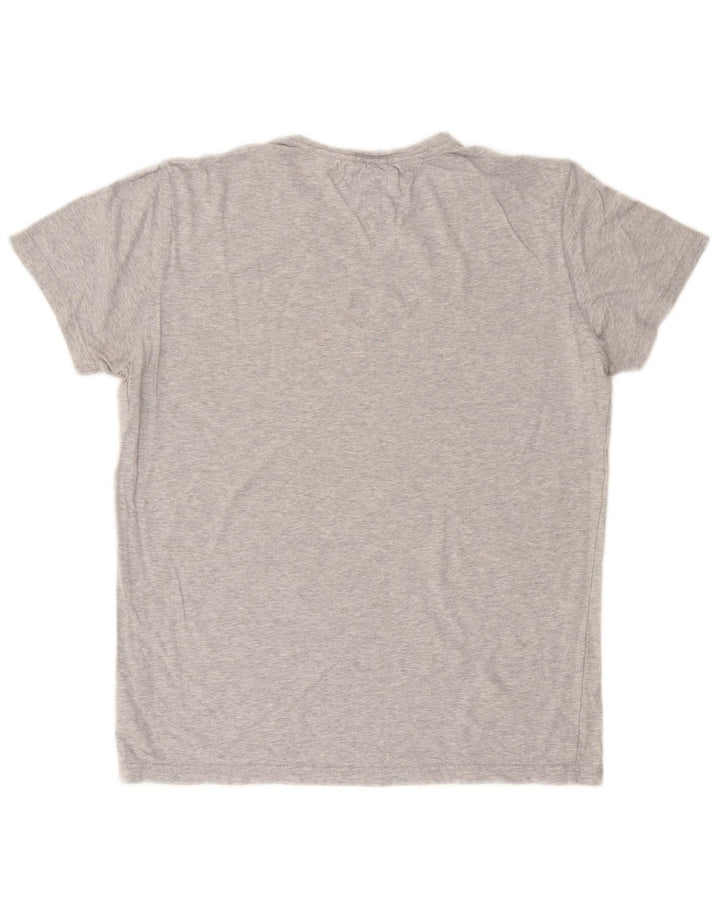 Tommy Hilfiger T-shirt graphique pour hommes, grand coton moucheté gris