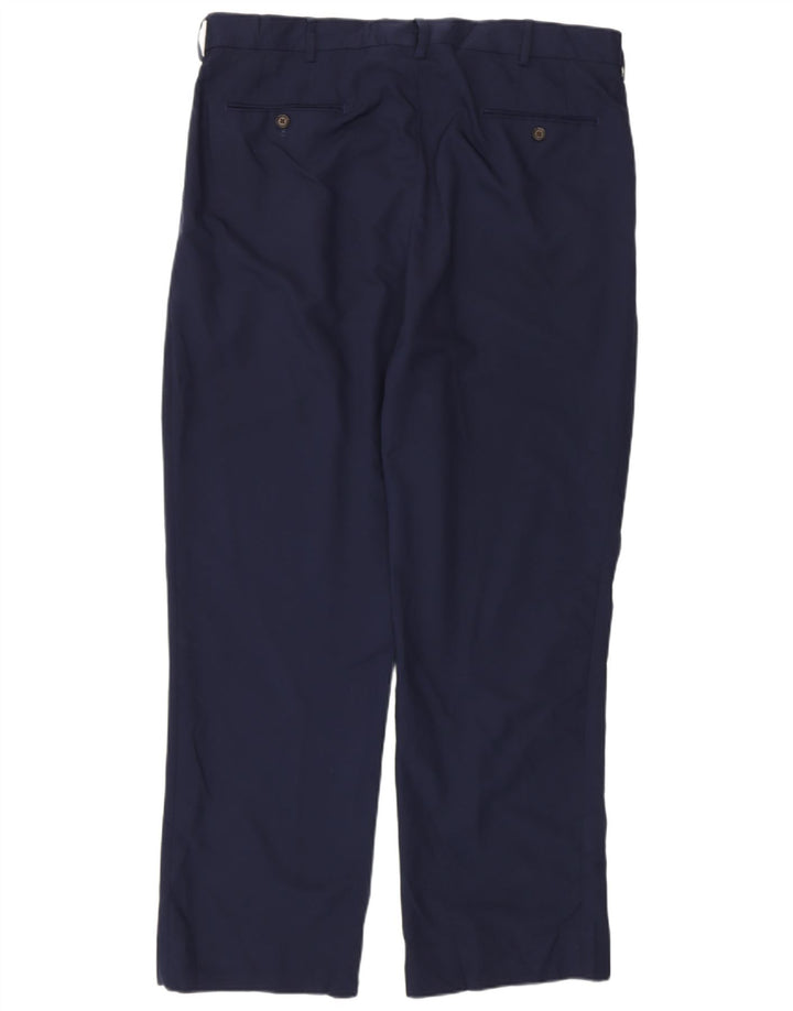 Polo Ralph Lauren Pantalon de costume à chevilles pour homme W36 L29 Bleu marine Polyester