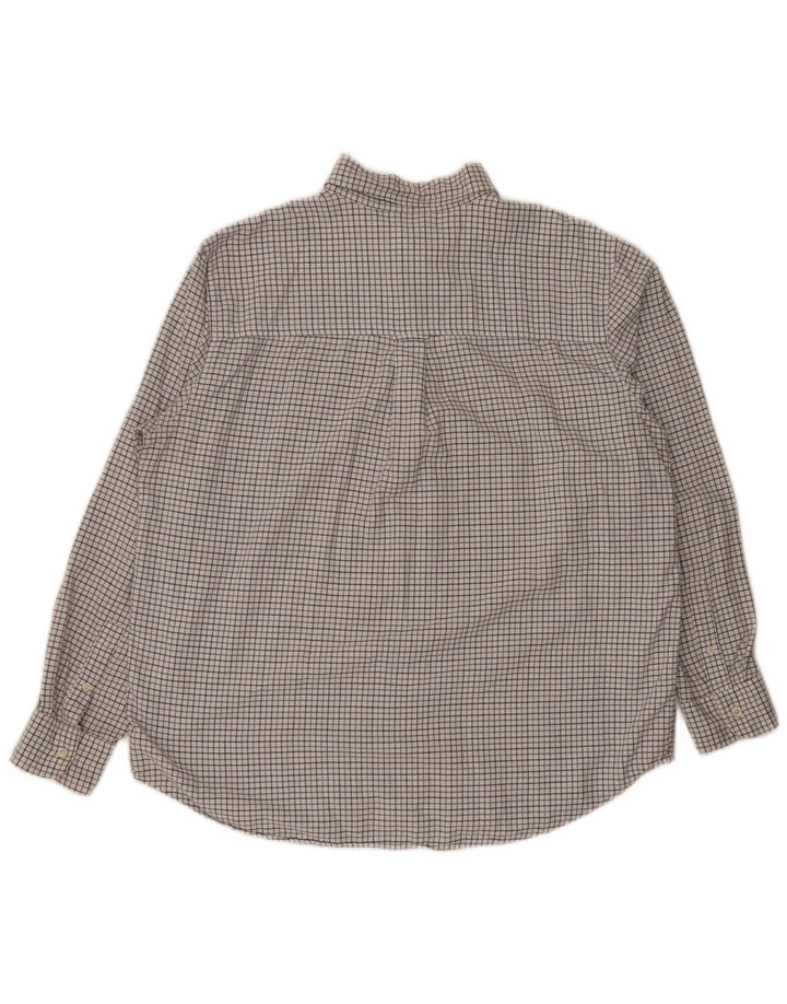 Chaps Chemise Regular Fit XL Coton à Carreaux Blanc Homme