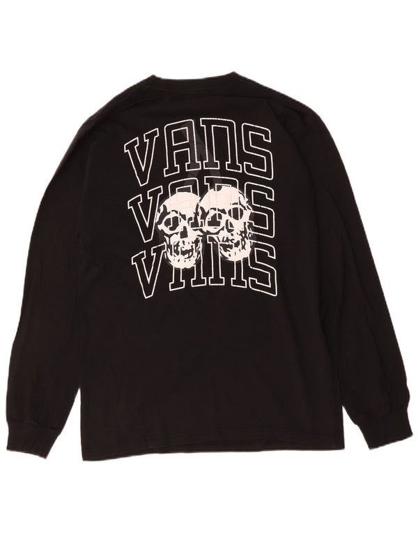 Vans Mens Graphic Top Long Sleeve Medium Black Cotton