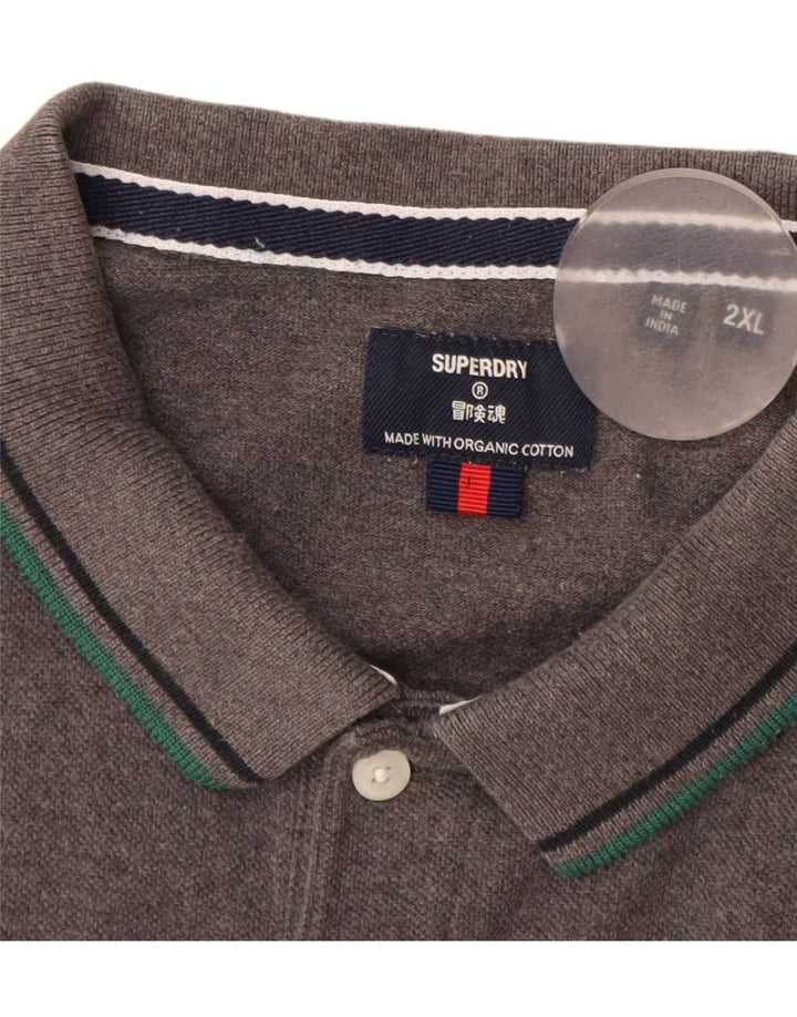 Superdry Polo Homme 2XL Gris Coton