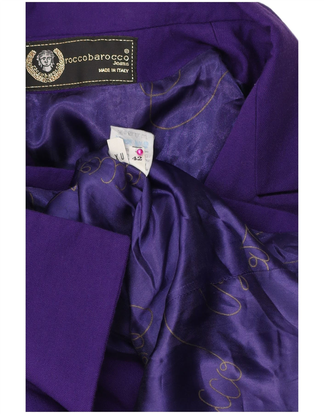 ROCCOBAROCCO Veste blazer croisée pour femme IT 42 Violet moyen