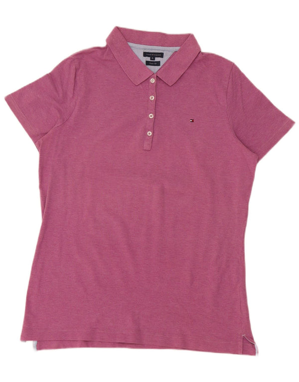 TOMMY HILFIGER Polo Coupe Classique Femme UK 18 XL Coton Rose