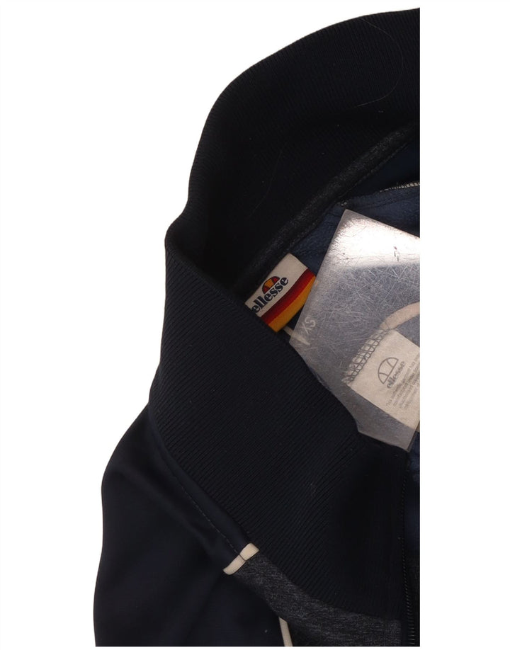 Ellesse Veste de survêtement pour homme XS Bleu marine Colourblock Polyester
