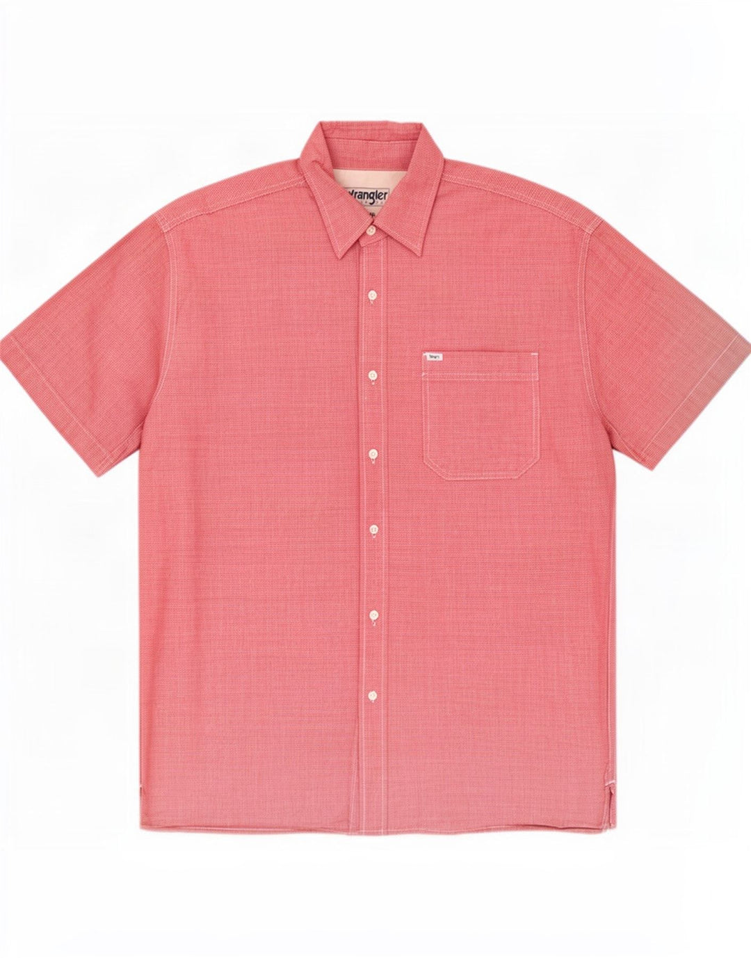 Wrangler Chemise à manches courtes pour homme XL en coton pied-de-poule rouge