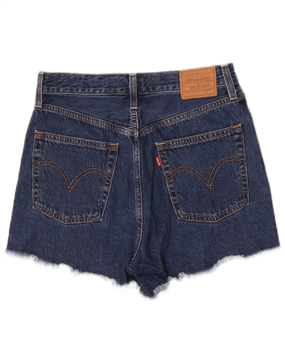 Levi's Short En Jean Ribcage Femme W29 Bleu Marine Moyen Coton