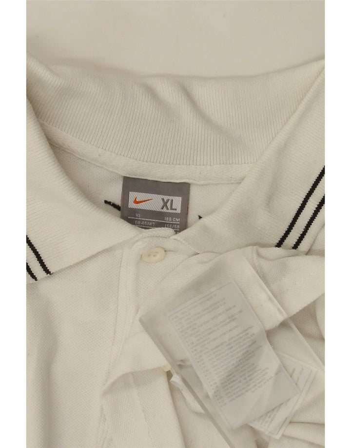 Nike Polo graphique pour homme XL en coton blanc