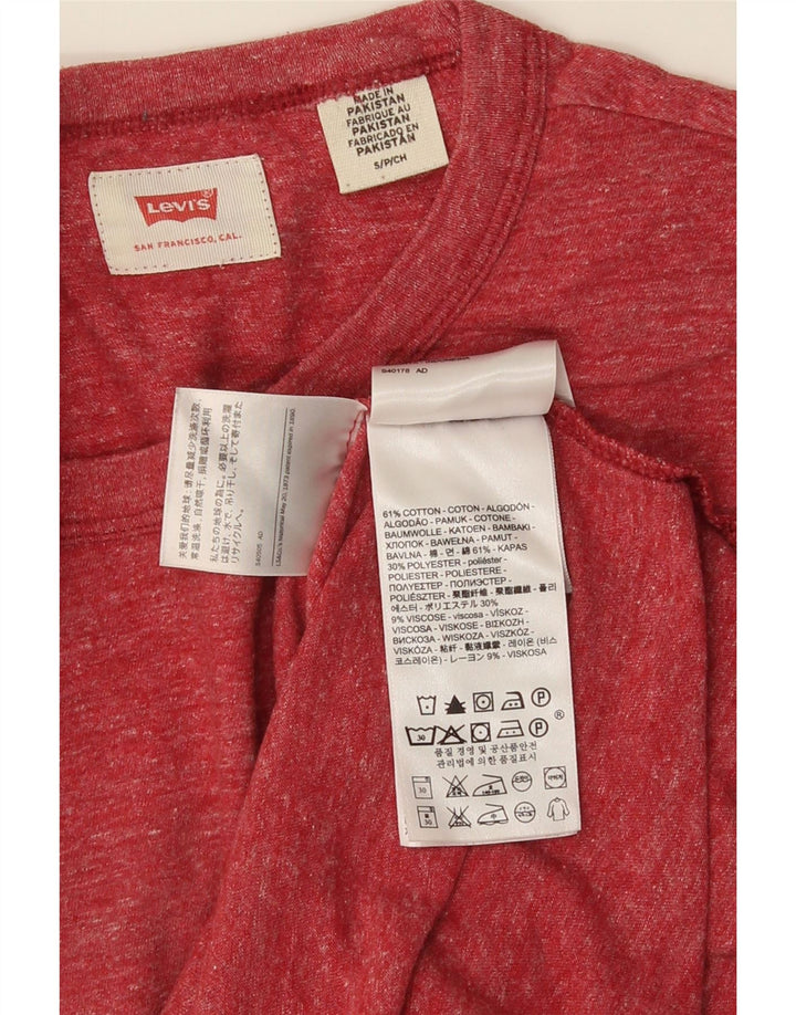 LEVI'S T-Shirt Homme Petit Rouge Moucheté Coton