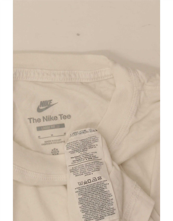 Nike T-shirt coupe ample en coton blanc moyen pour homme