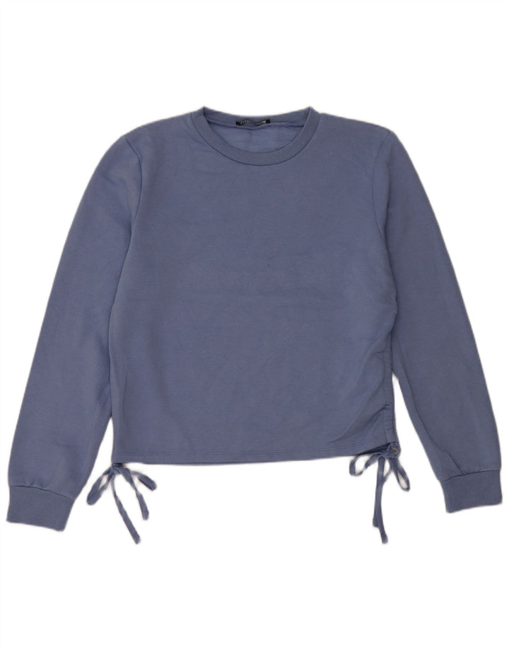Zara Sweat-shirt pour femme UK 44 Bleu moyen Polyester