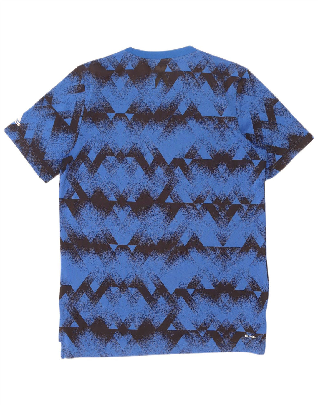 Adidas Garçon Climalite T-Shirt Top 15-16 ans Bleu Géométrique Polyester