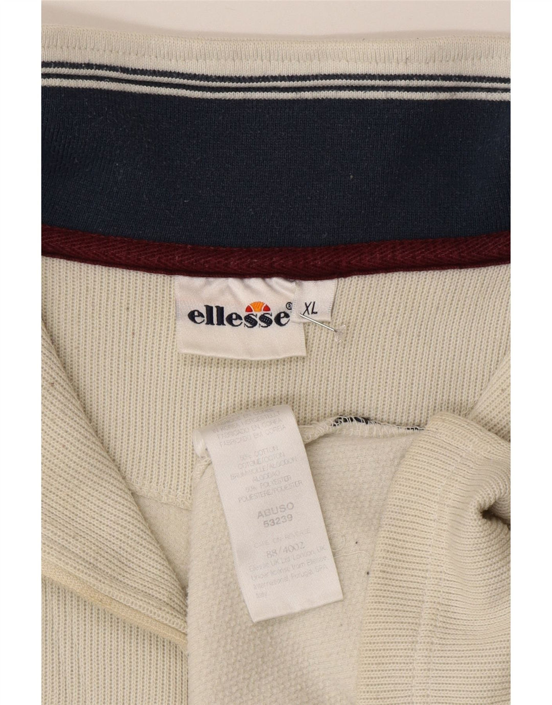ELLESSE Pull col zippé homme XL gris coton