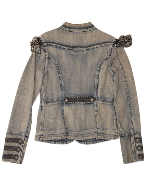 Guess Veste en jean pour femme UK 12 Bleu moyen Coton