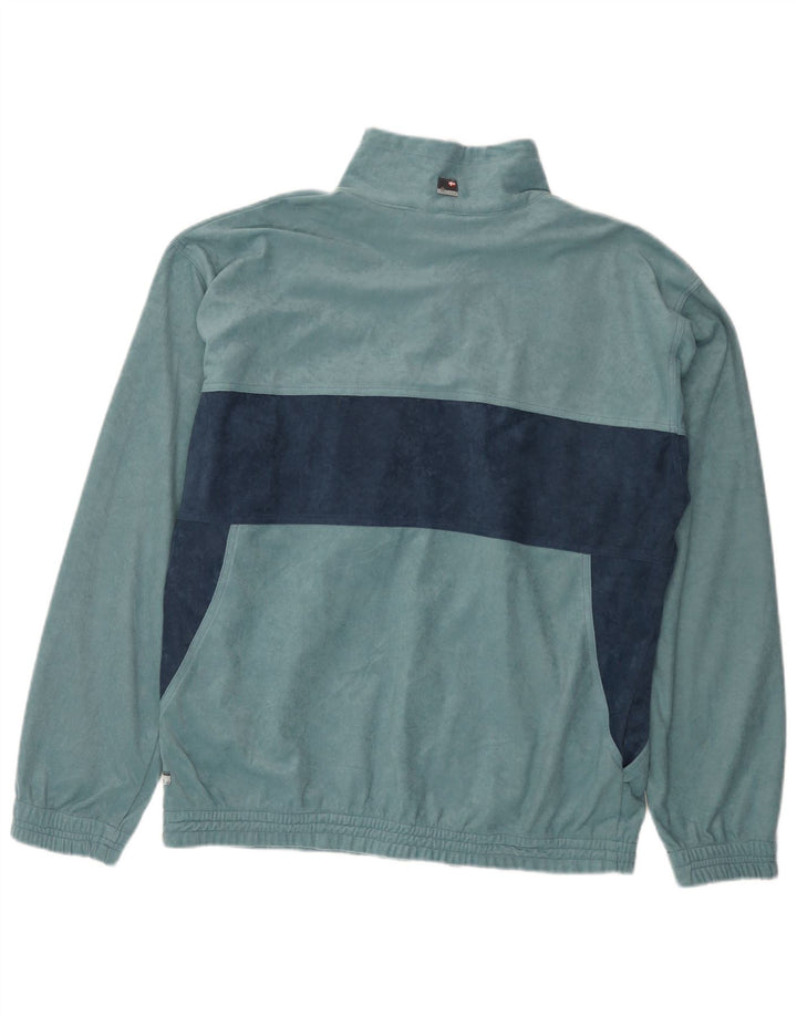 Mc Kees Veste de survêtement pour homme en polyester color block bleu moyen