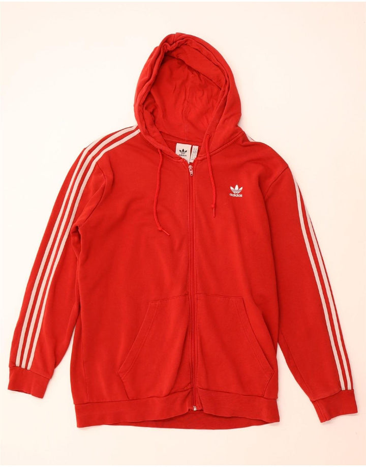 ADIDAS Pull à capuche zippé pour homme XL Rouge Coton