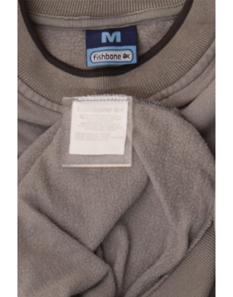 FISHBONE Mens Graphic Sweatshirt Jumper Medium Grey Cotton Vintage Fishbone and Second-Hand Fishbone from Messina Hembry 