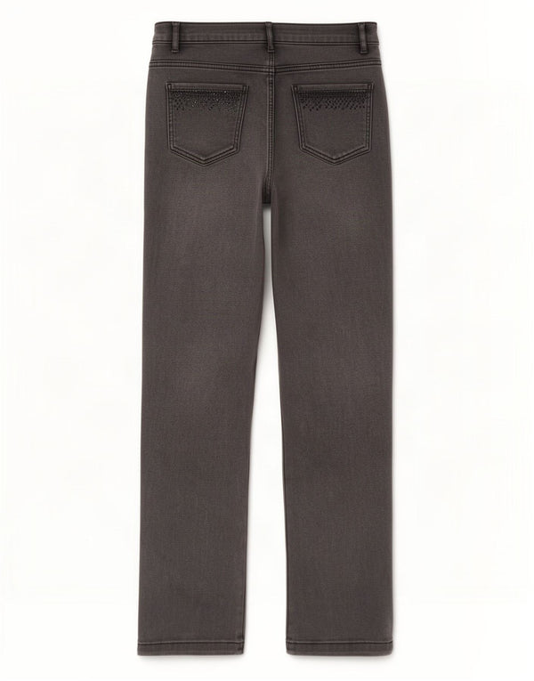 Marks & Spencer Jean droit pour femme UK 12 Medium W30 L29 Gris Coton