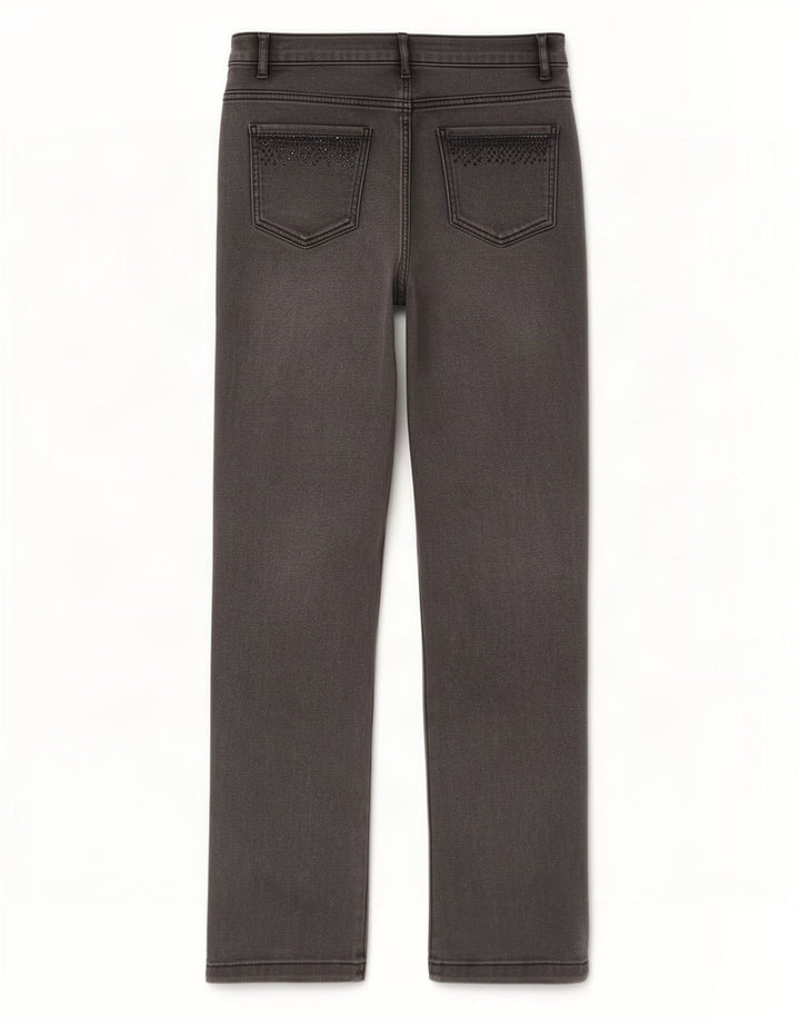 Marks & Spencer Jean droit pour femme UK 12 Medium W30 L29 Gris Coton