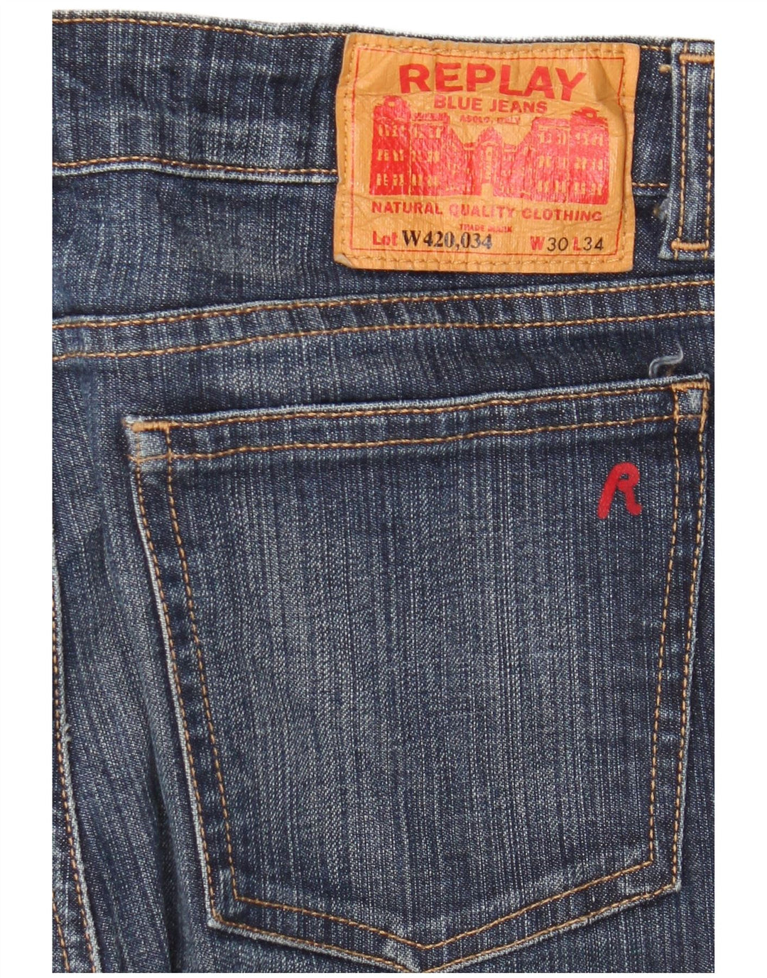 REPLAY Jean Bootcut Femme W30 L28 Bleu Coton