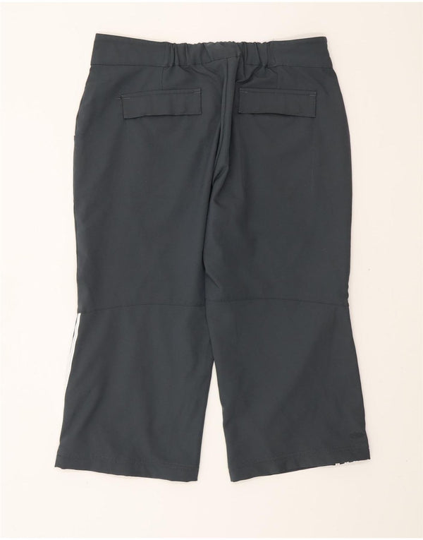 ADIDAS Pantalon Capri Droit Femme UK 10 Small W30 L19 Gris Polyester
