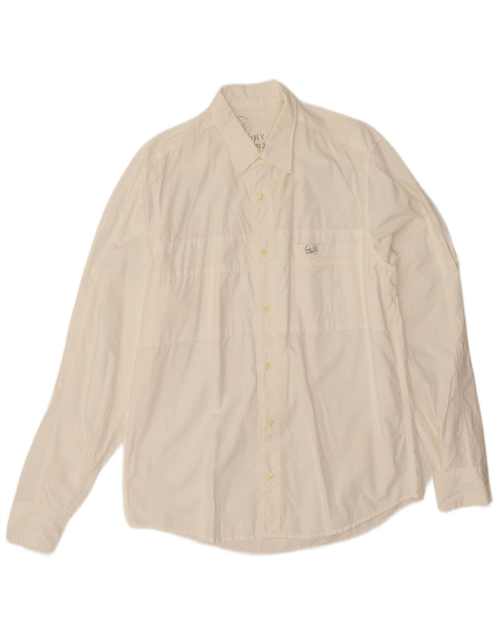 Murphy & Nye Chemise Sailmakers Homme Large Blanc Cassé Coton