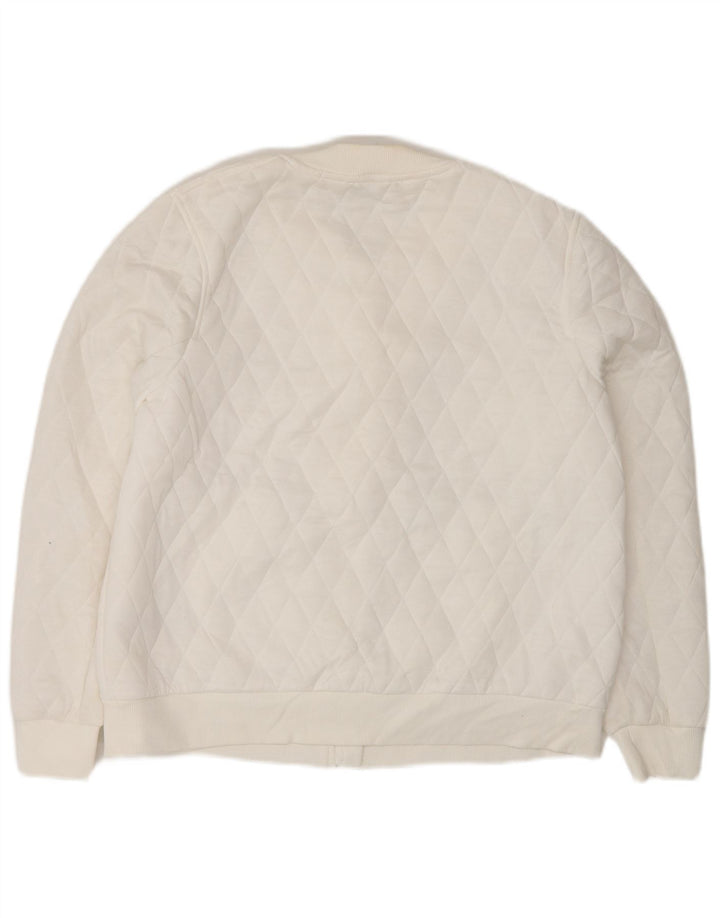 Marks & Spencer Veste matelassée pour femme UK 14 Large Blanc Polyester