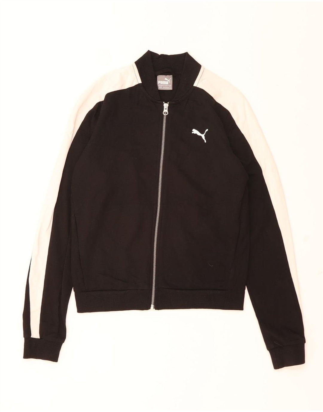 Puma Veste de survêtement pour femme UK 8 Small Noir Colourblock