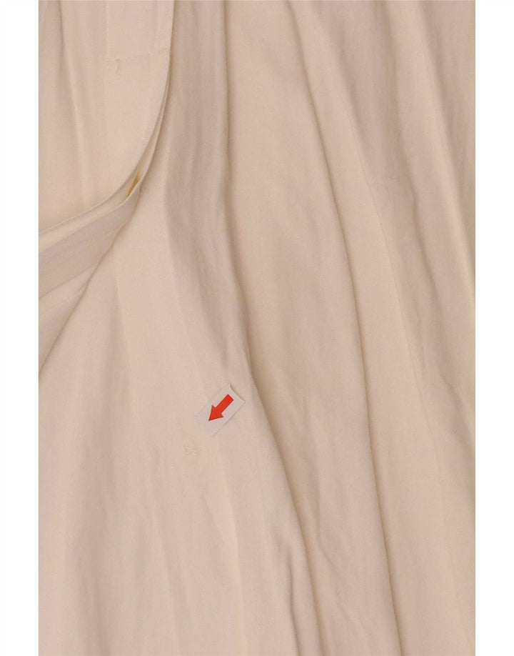 Benetton Femme Chemisier Oversize IT 44 Viscose Blanc Cassé Moyen