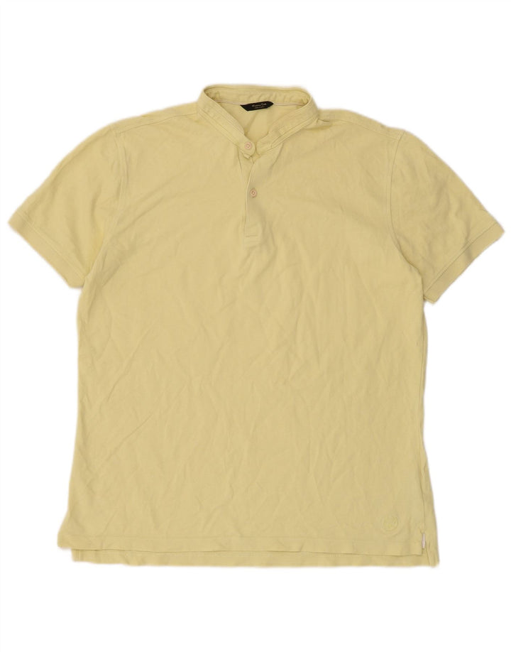 MASSIMO DUTTI Polo Homme Grand Jaune Coton