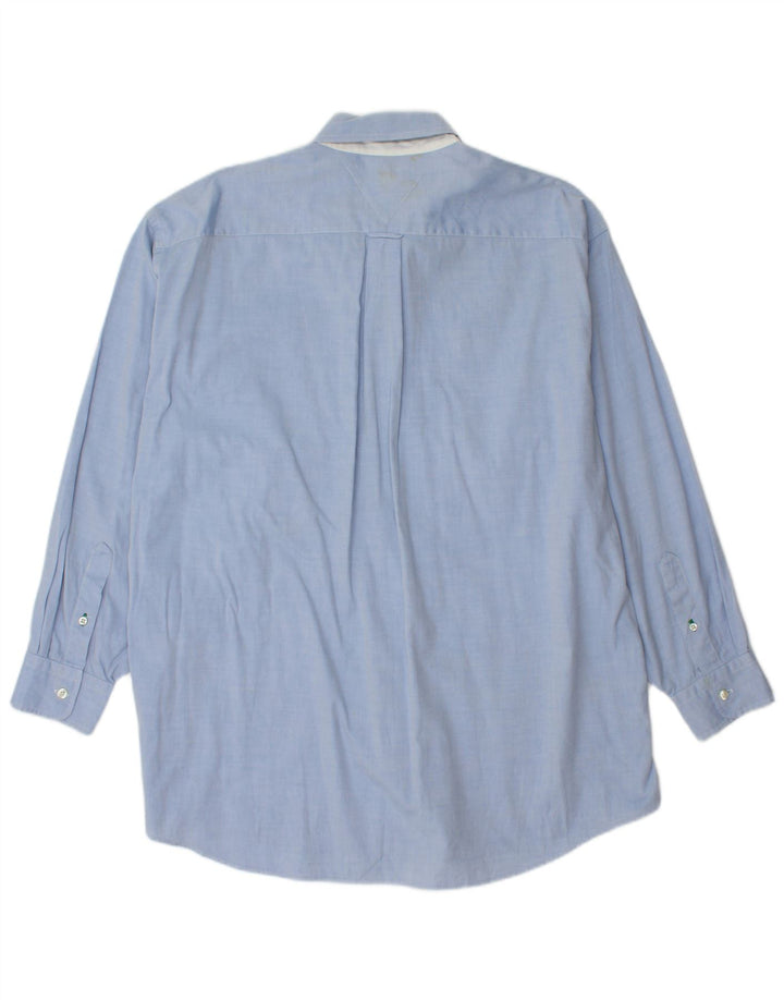 Tommy Hilfiger Chemise Homme Taille 16 Grand Coton Bleu