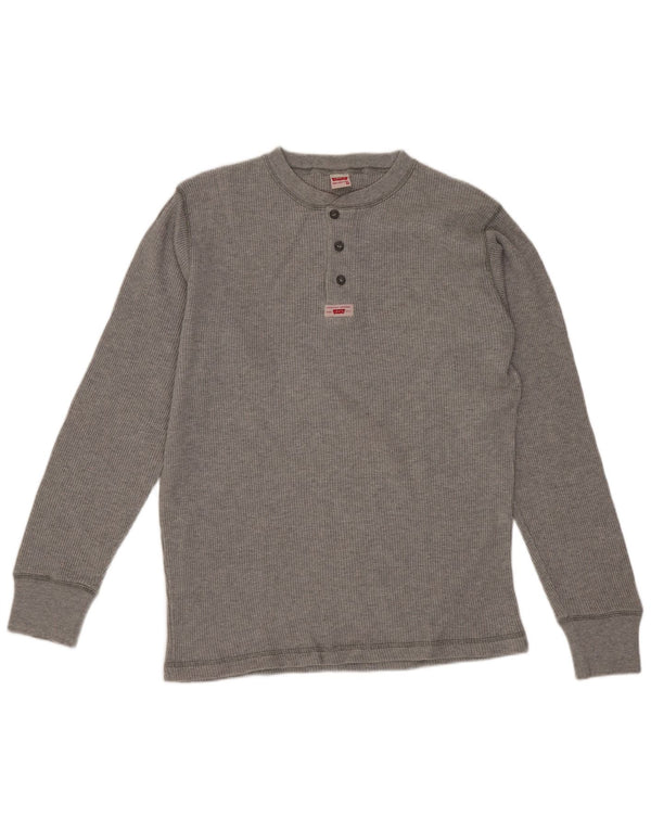 Levi's Top Manches Longues Homme Gris Moyen Coton
