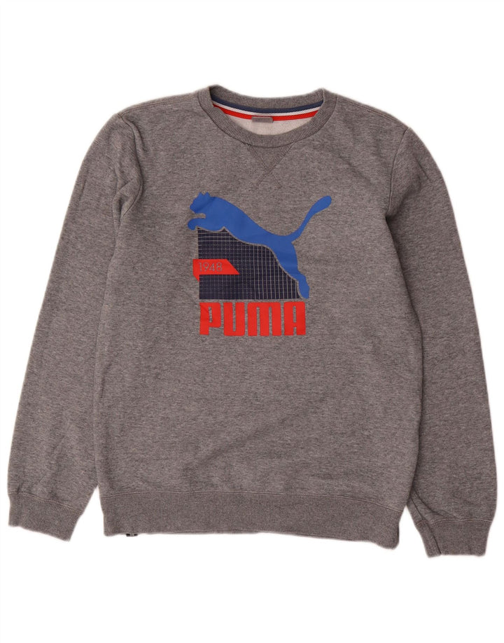 PUMA Sweat-shirt graphique pour garçon 13-14 ans Gris