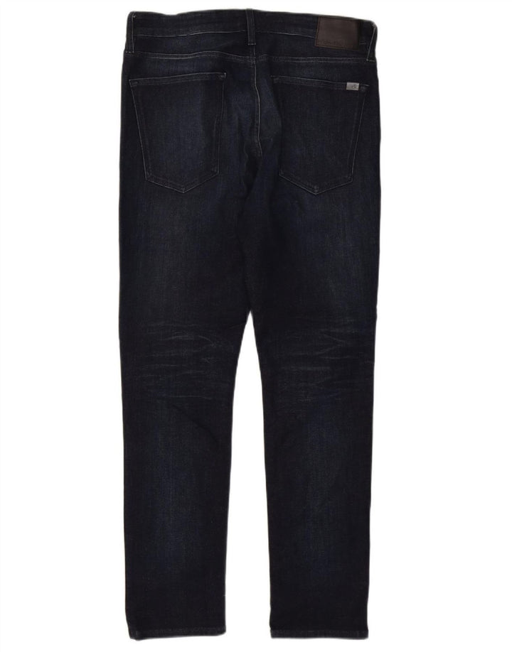 CALVIN KLEIN Jean Slim Homme W33 L32 Bleu Marine Coton