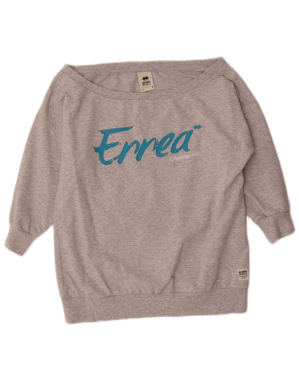 Errea Sweat-shirt surdimensionné à épaules dénudées pour femme UK 10 Petit Gris