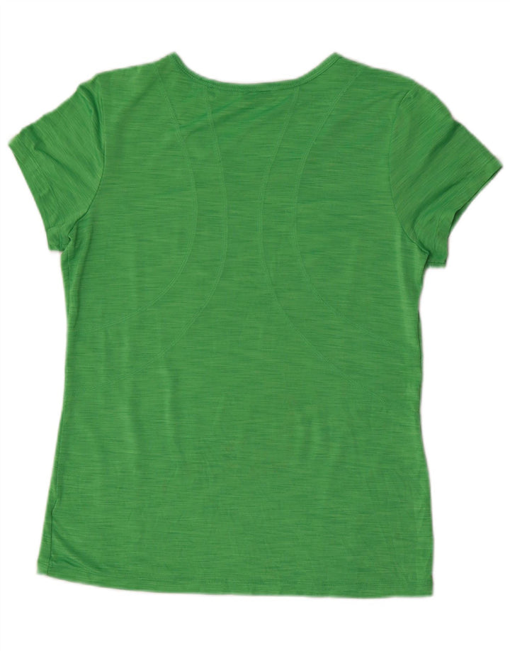 Reebok T-Shirt Femme UK 42 Polyester Moucheté Vert Moyen