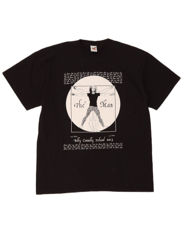 Fruit Of The Loom T-Shirt Graphique Homme Grand Noir Coton