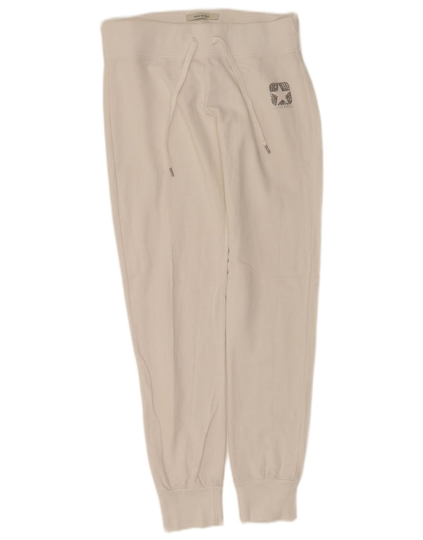 Converse Pantalon de survêtement pour femme Joggers UK 10 Small Blanc Coton