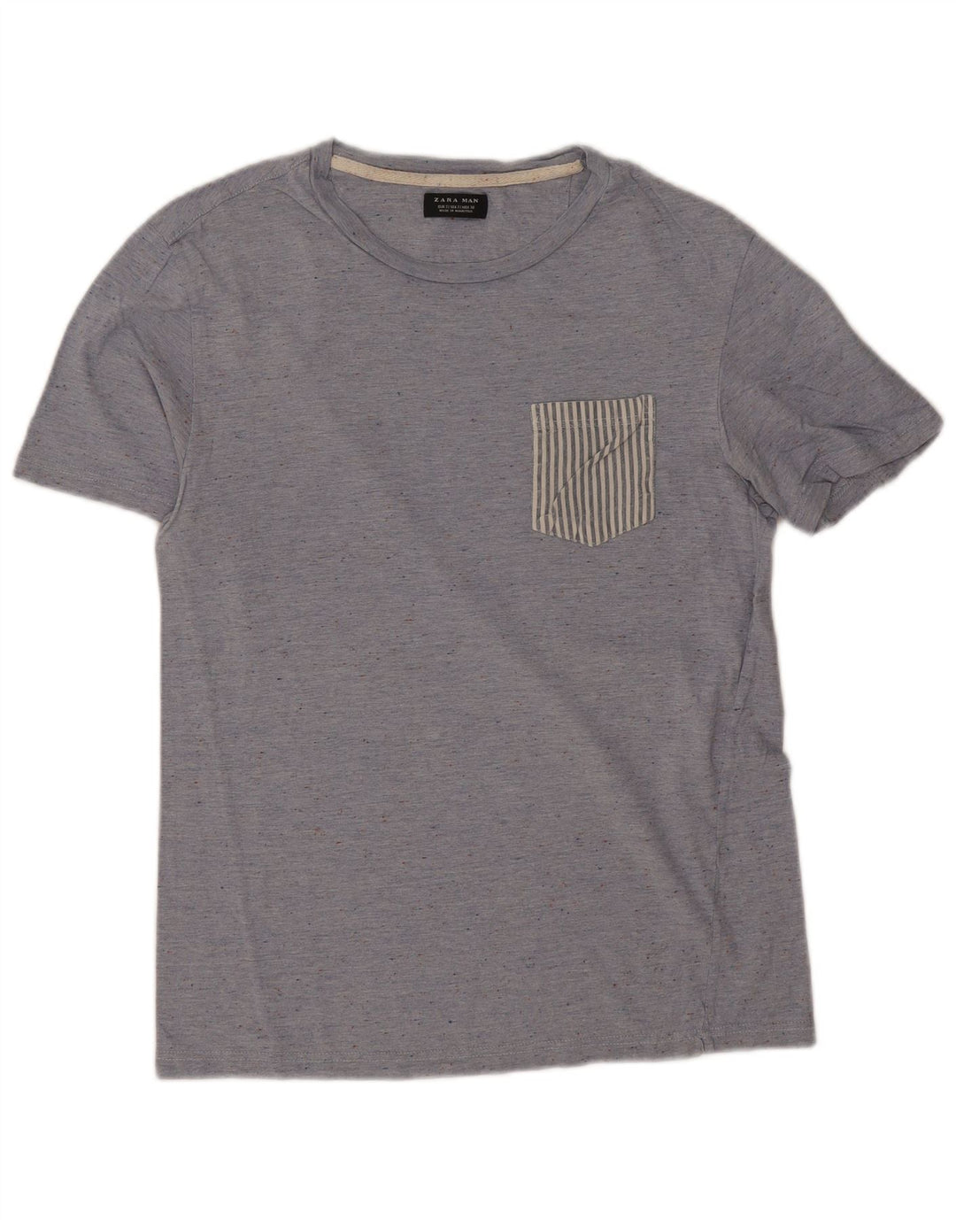 Zara T-Shirt Homme Haut Petit Bleu Moucheté