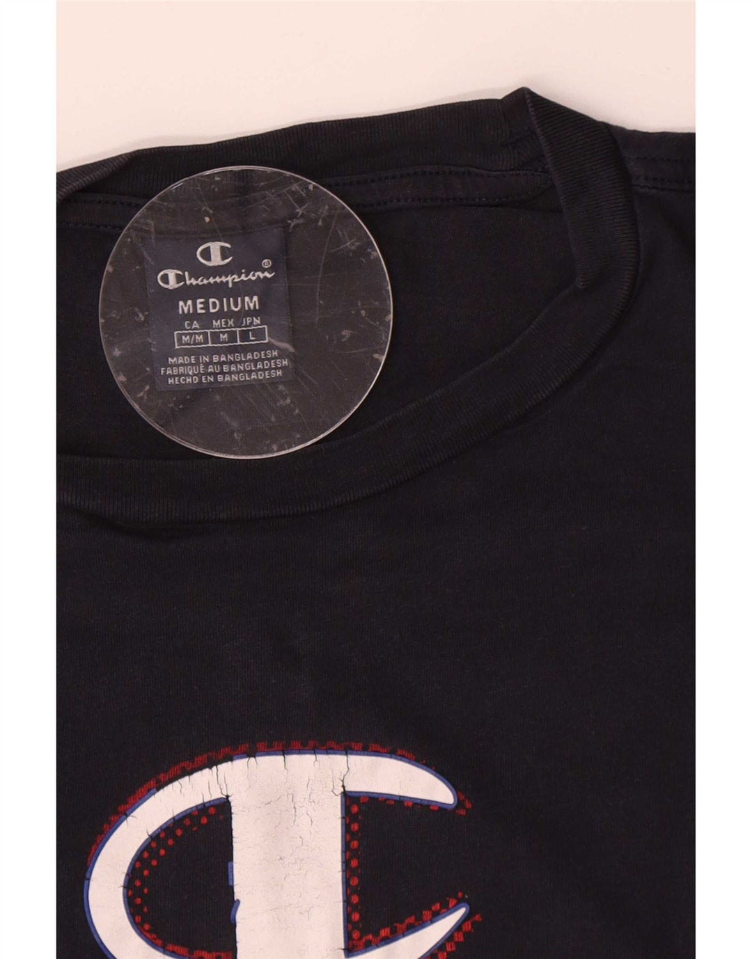 Champion Haut graphique à manches longues pour homme en coton bleu marine moyen