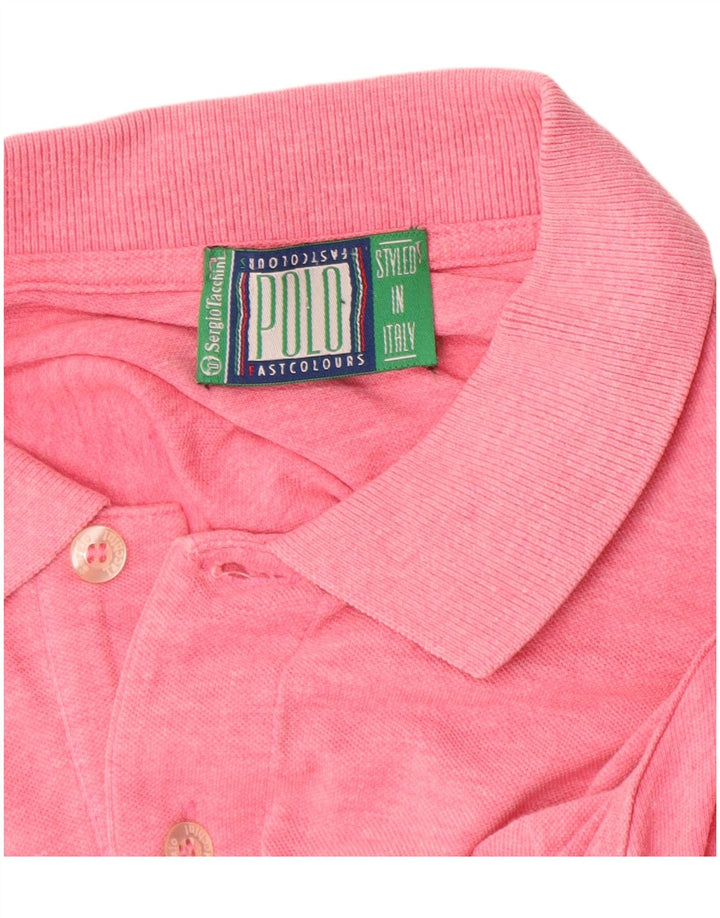 SERGIO TACCHINI Polo Homme Rose Moyen Coton