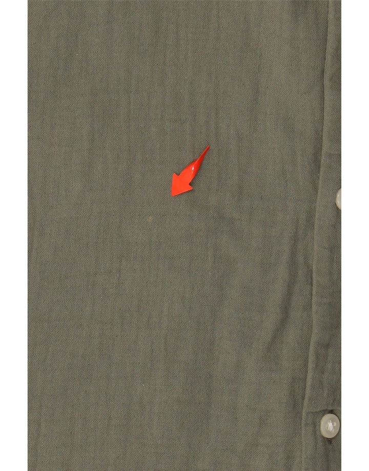 JACK & JONES Chemise à Manches Courtes Homme Large Kaki Coton