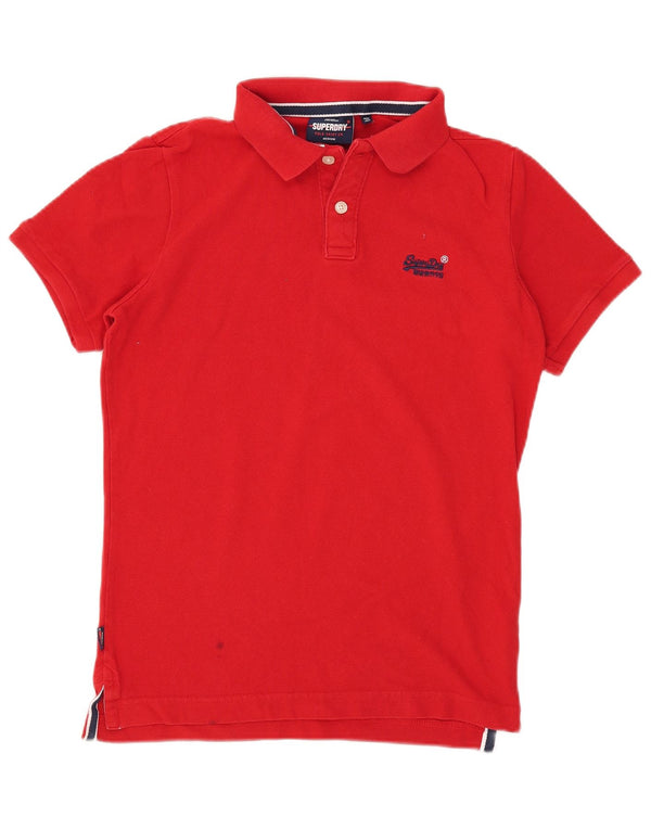 Superdry Polo Homme Rouge Moyen Coton