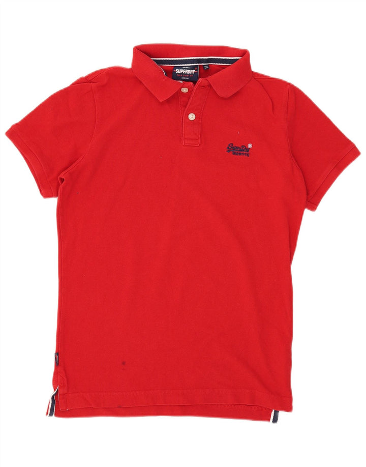 Superdry Polo Homme Rouge Moyen Coton