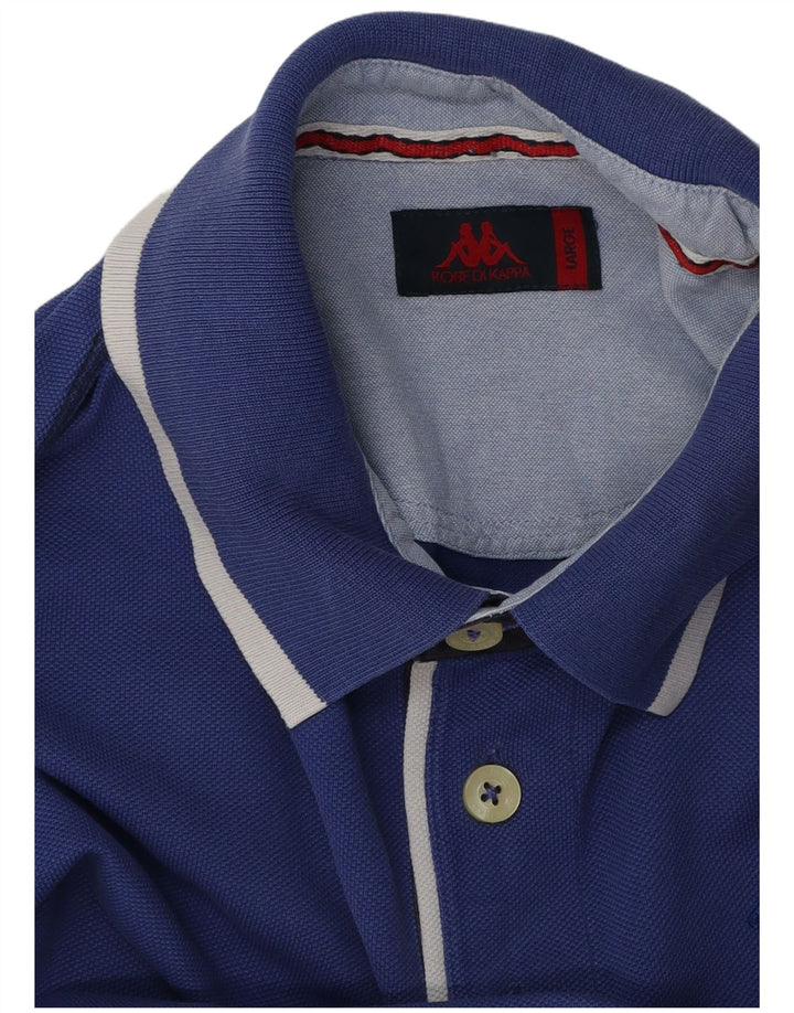 KAPPA Polo à manches longues pour homme, grand bleu